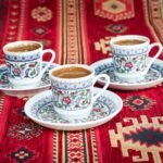 Porcelain Turkish Coffee Set for 6 – Ottoman Pattern (12 pcs)