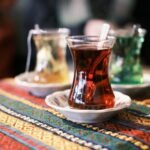 Turkish Tea Set for 6 – Glasses, Saucers & Spoons (18 pcs)