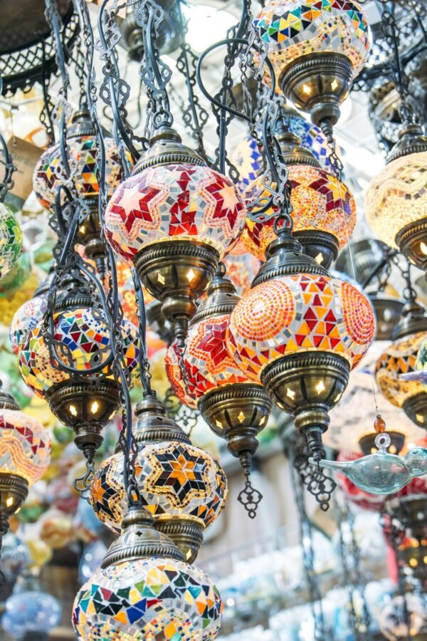 Turkish Mosaic Pendant Lamp – 3 Globes