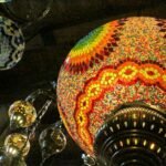 Turkish Mosaic Table Lamp – Multicolour (16 cm Globe)