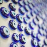 Evil Eye Bracelet – Blue Glass Beads, Adjustable