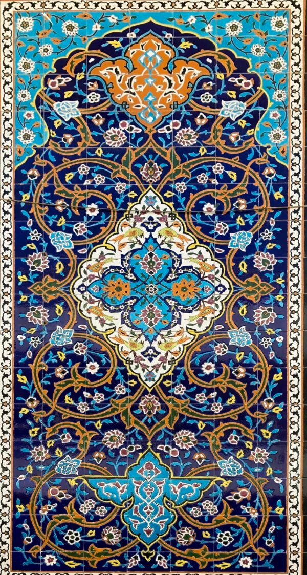 Padded Prayer Rug – Ottoman Pattern, Soft Velvet